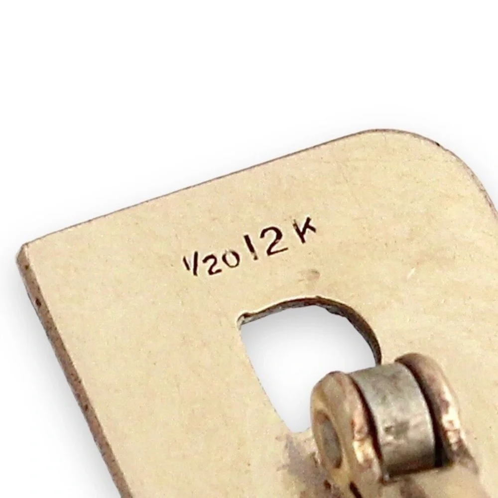Vintage 12K Gold Filled Letter B Cufflinks Large Monogram Cuff Links